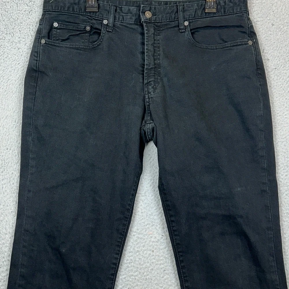 Bonobos Jeans Mens 35X30 Black Slim Fit Straight Leg Dark Wash Stretch Denim